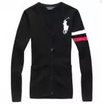 polo-ralph lauren pulls femmes 2019U nouveau cardigan maille v col noir